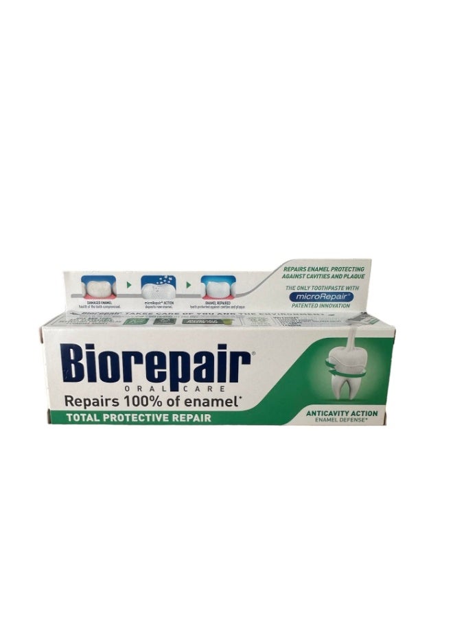 Biorepair: "Total Protective Repair" Toothpaste with microRepair, New Formula - 2.5 Fluid Ounce (75ml) Tubes [ Italian Import ] - Image 1